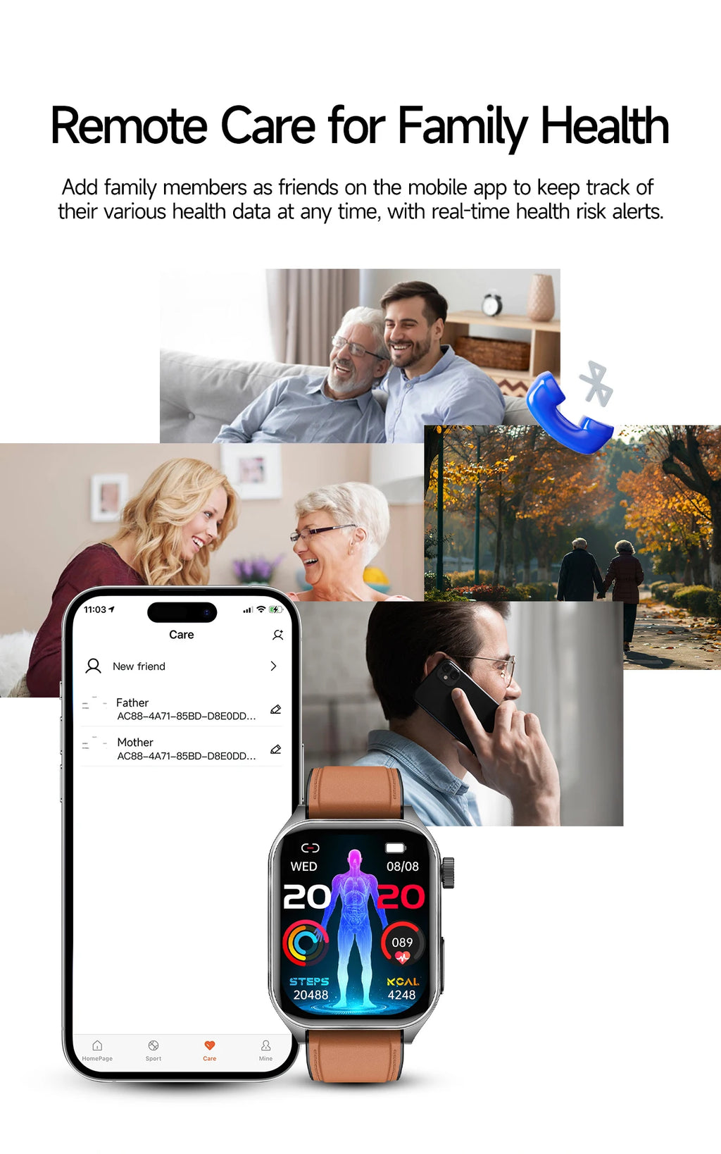 2025 New Laser therapy+ECG+HRV High-end Health Watch Men Body analysis Blood pressure lipids Uric acid Health Tracker Smartwatch