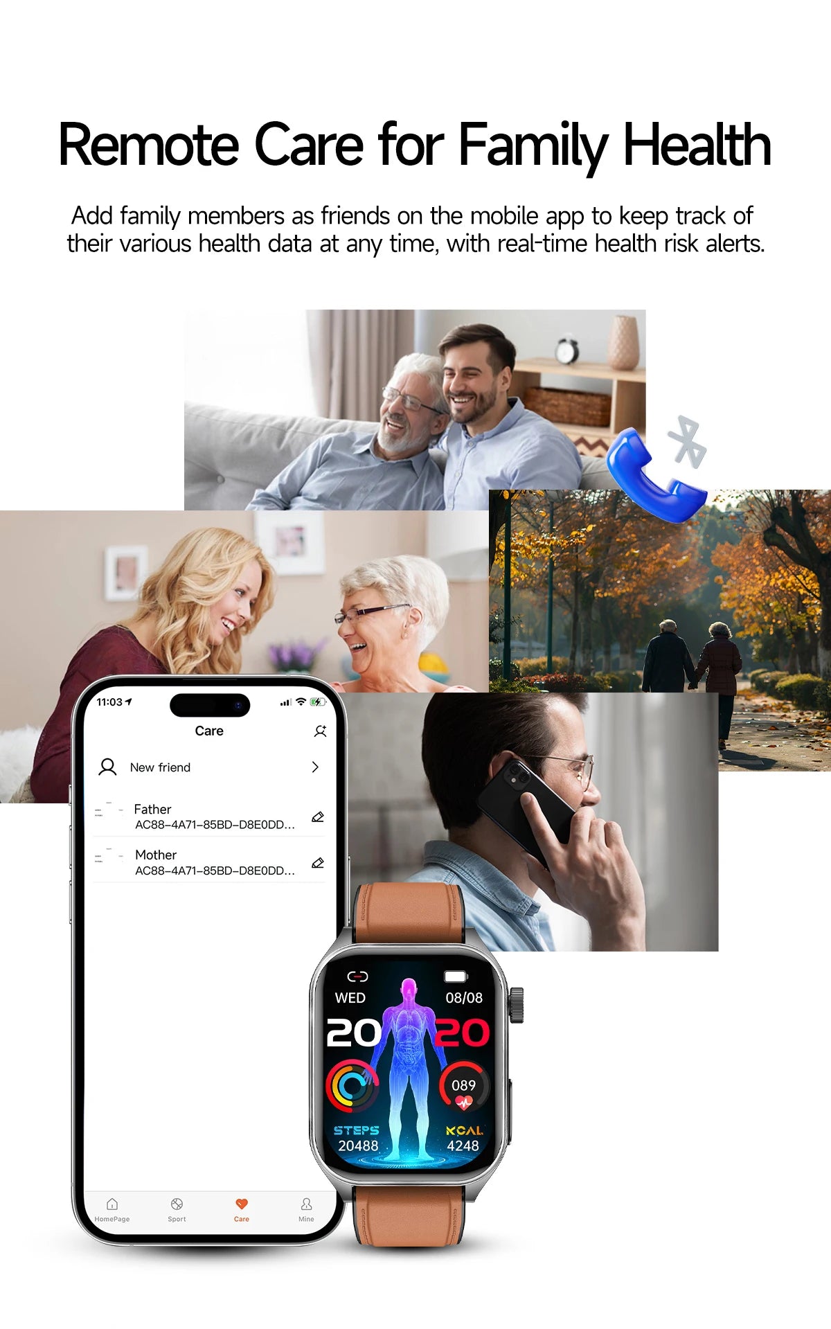 2025 New Laser therapy+ECG+HRV High-end Health Watch Men Body analysis Blood pressure lipids Uric acid Health Tracker Smartwatch