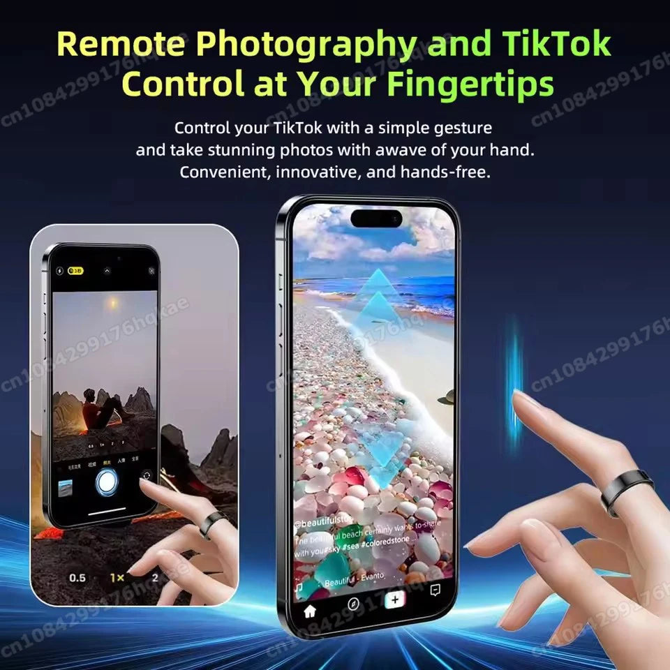 2025 New SR08 Smart Ring Men Women LED Display Screen Heart Rate Blood Oxygen Monitoring 5ATM Waterproof Multi Sports Modes Gift