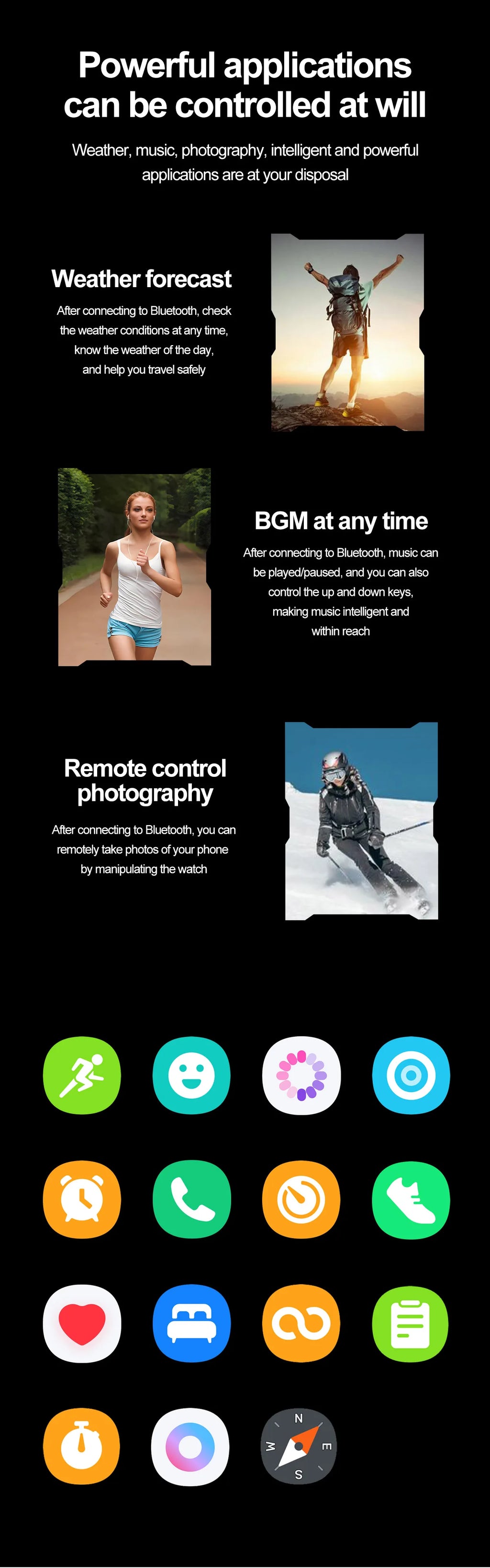 2025New Smart Watch Built-in GPS Positioning AMOLED Screen1.43-inch Heart Rate Blood Oxygen IP68 NFC Barometer Gauge Smartwatch