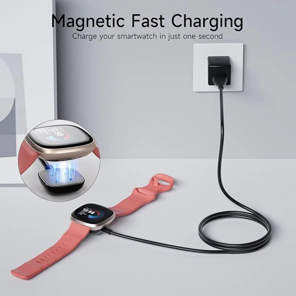 For Fitbit Sense/Sense 2/Versa 4/Versa 3 Charger USB Charger Smart watch Charging  Cable Replacement Charger 3.3ft