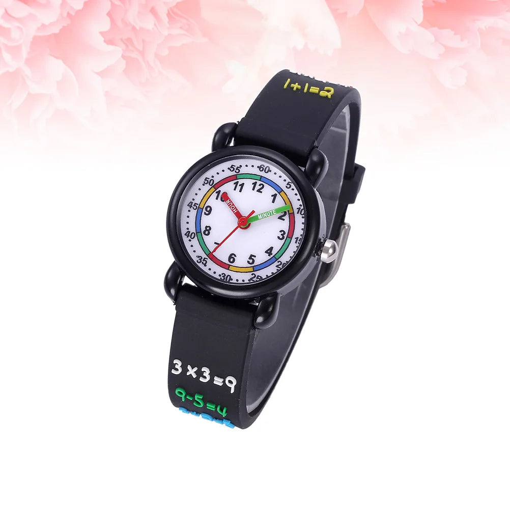 1pc Kids 3D Watch Cartoon Waterproof Wrist Watch Student Quartz Watch Wristband Student Timer 20.5x2.8 cm