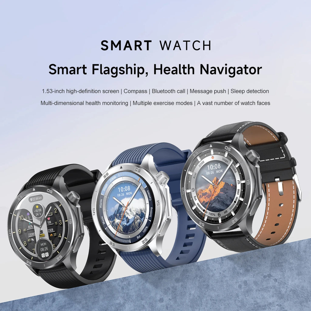 2025New For OPPO Watch X2 Smart Watch Men GPS Track Compass AMOLED Screen Bluetooth Call Heart Rate IP68 Waterproof Smartwatches