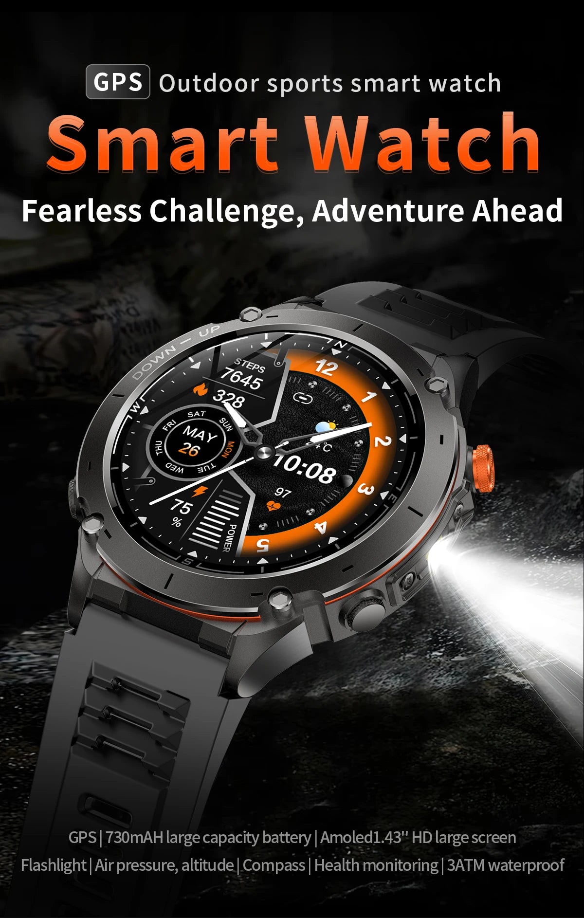 2025 New For Xiaomi IOS Ultra GPS Smart Watch 10ATM Waterproof Built-in Dual-band GNSS Compass Military Sport Men SWIM Bracelet