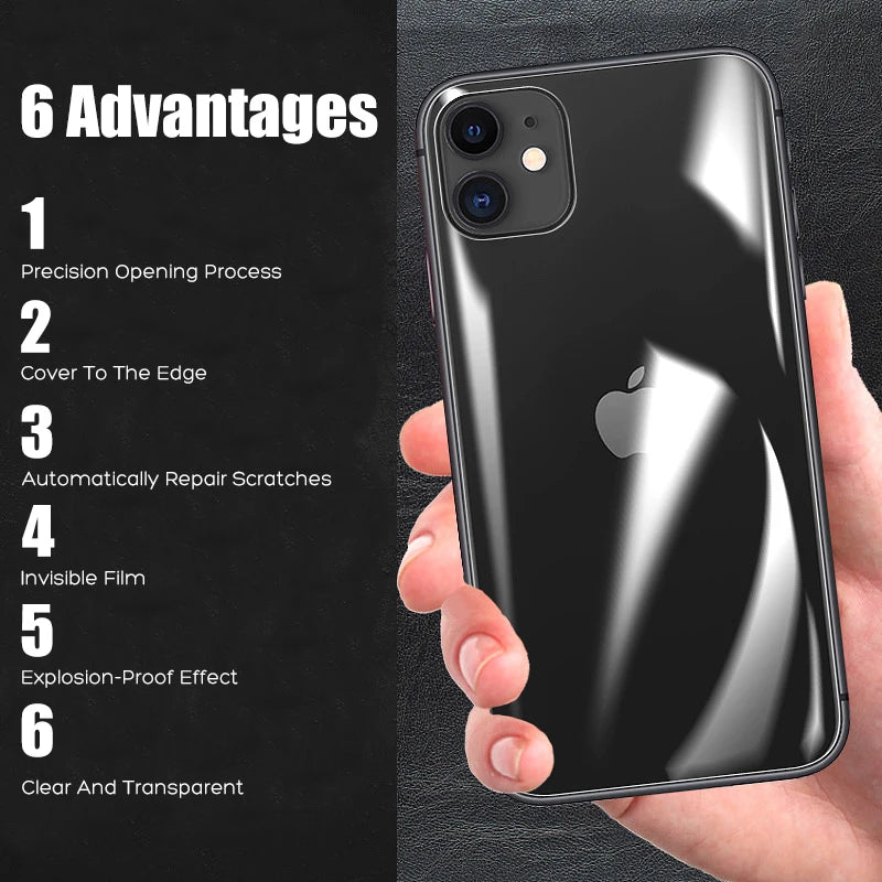 4PCS Hydrogel Film For iPhone 11 12 13 14 15 16 Pro Max Screen Protectors For iPhone 14 15 16 Plus 11 12 13 Back Film Not Glass