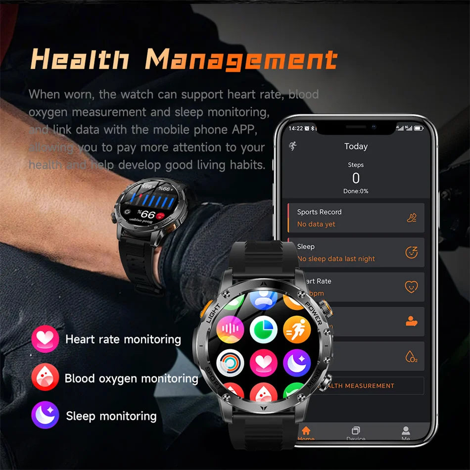 T-Rex 3 Military Grade 1000mAh Battery Smart Watch IP68 Waterproof GPS Bluetooth call AMOLED HD Men Sports 2025 New Smartwatch