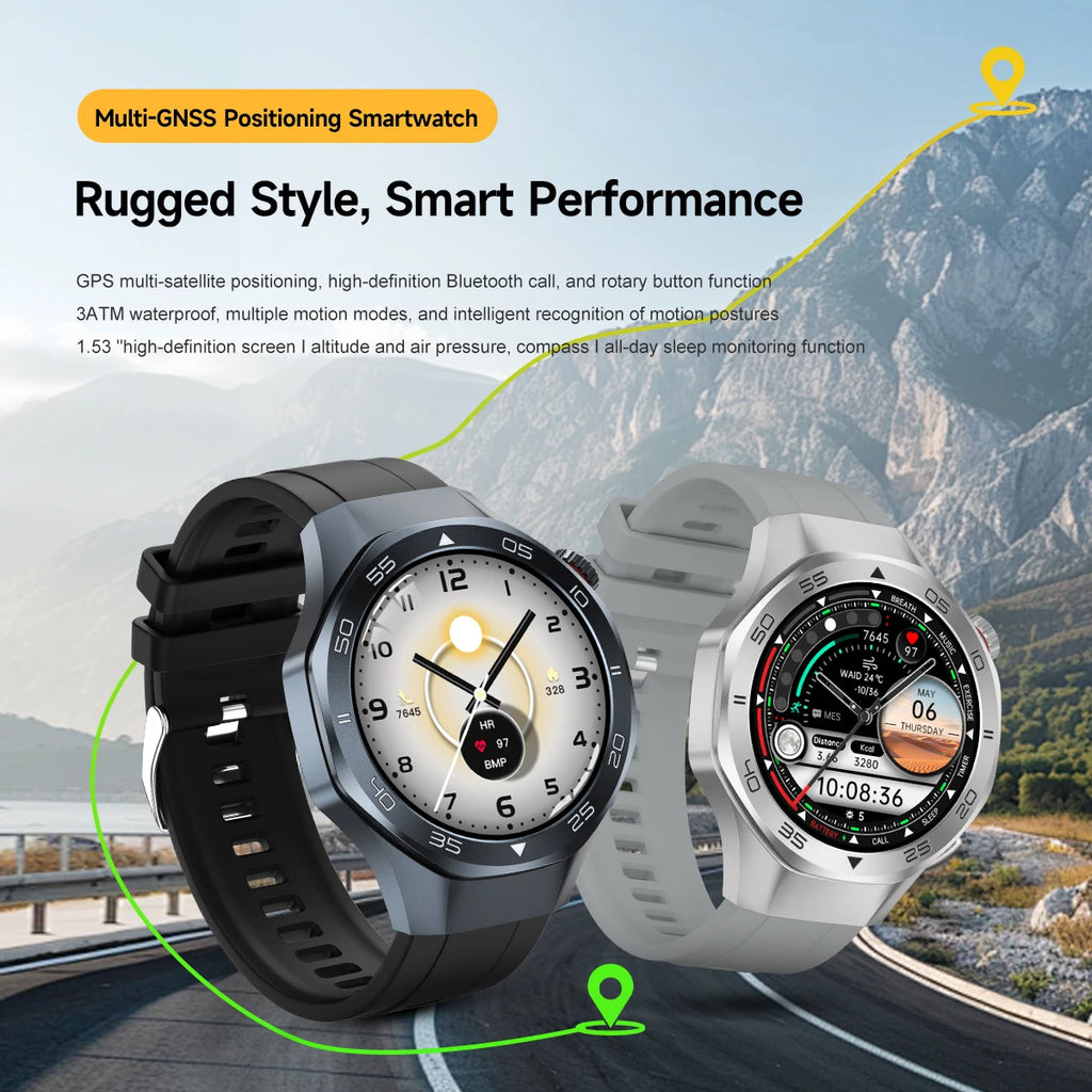 2025 New Watch5 GPS Sports Smart Watch 1.53-inch Sapphire Glass HD Screen Compass Heart Rate Bluetooth Call Smartwatch Men Women