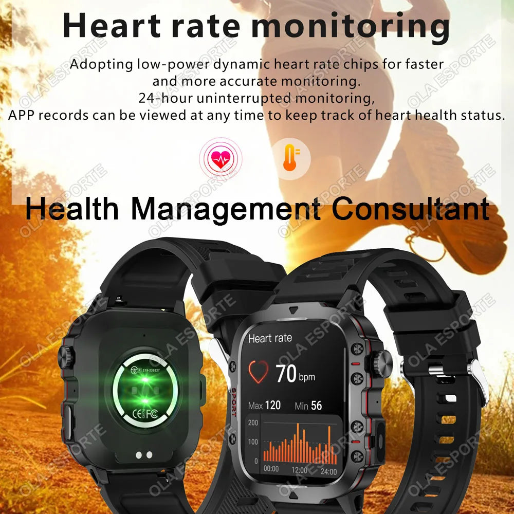 2025 Smartwatch Men Bluetooth Call Heart Rate Health Monitor AI Voice Waterproof Sport GPS Tracker Smart Watches For Android IOS