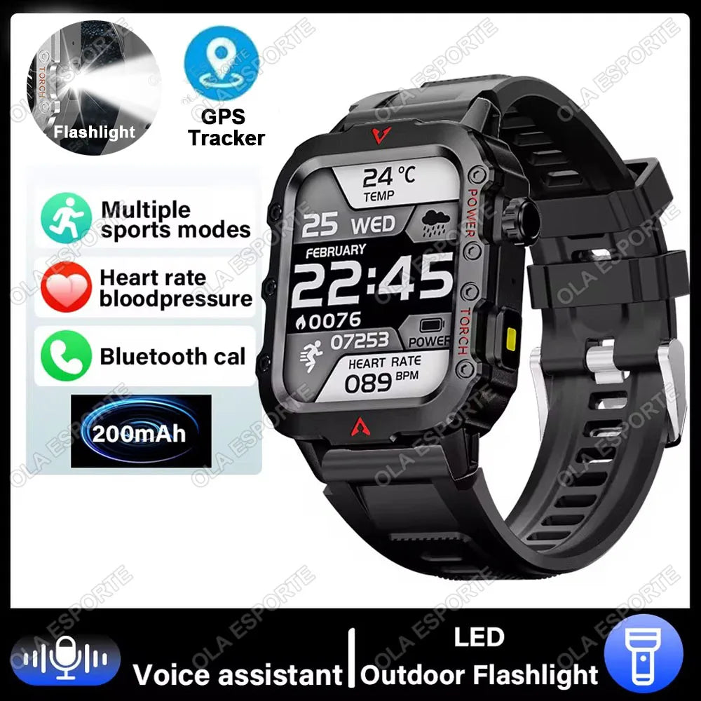2025 Smartwatch Men Bluetooth Call Heart Rate Health Monitor AI Voice Waterproof Sport GPS Tracker Smart Watches For Android IOS