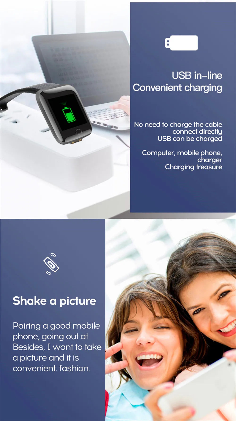 Smartwatch Men Women Wristwatches Smart Watch Message Fitness Monitor Bracelet Birthday Gift Electronic Clock For Android IOS