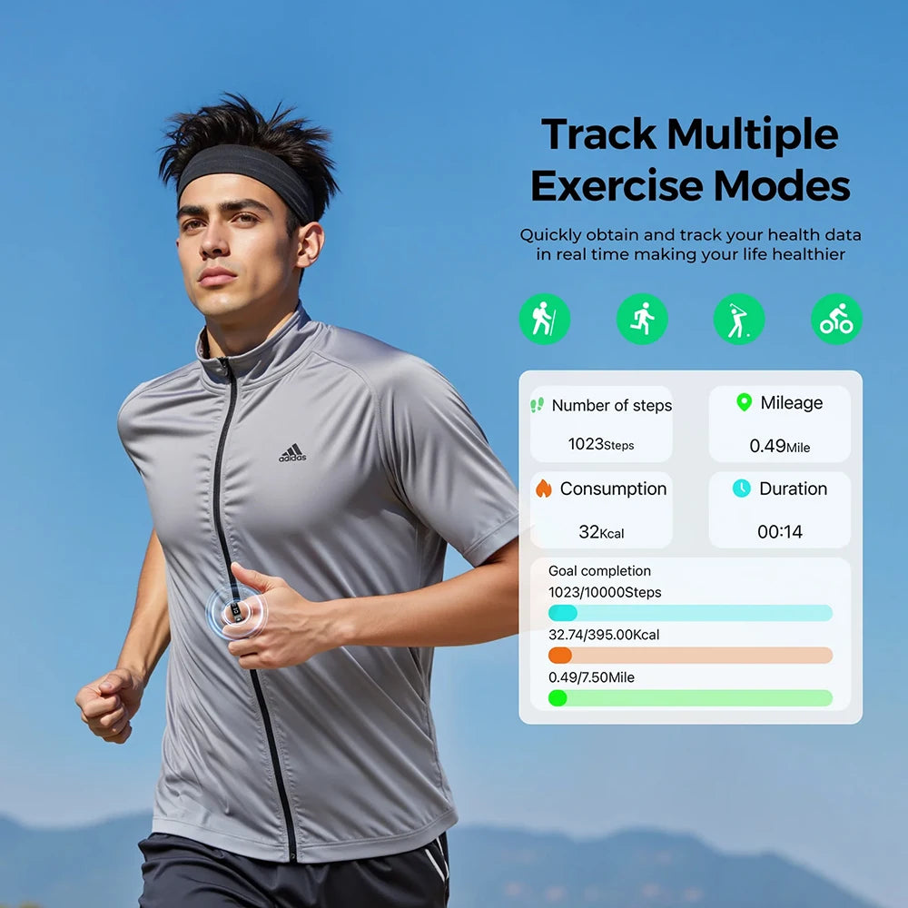 2025 New SR08 Smart Ring Men Women LED Display Screen Heart Rate Blood Oxygen Monitoring 5ATM Waterproof Multi Sports Modes Gift