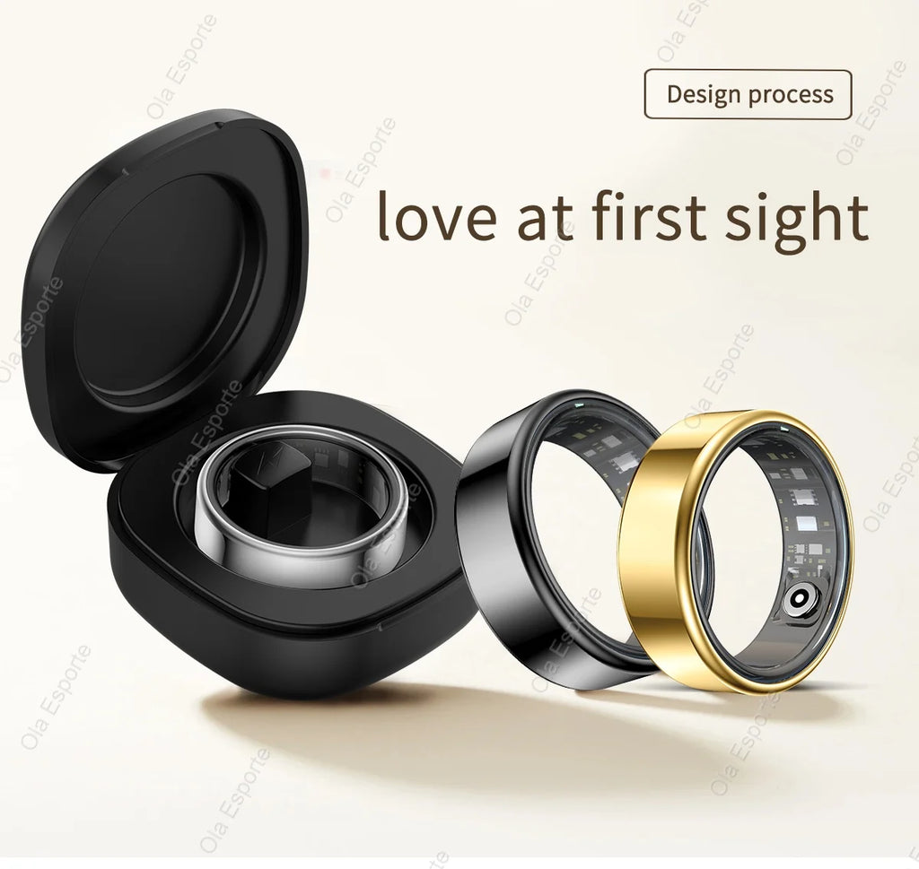 2025 New Smart Ring Men Women, Heart Rate and Blood Oxygen Monitor Smartring IP68 & 5ATM Waterproof, Multi-sport Mode Rings Man