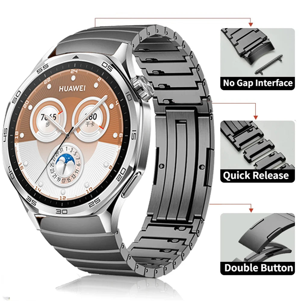 Quick release Strap for Huawei Watch GT5 46mm Original Metal Stainless Steel Wristband for 22mm Huawei Watch GT5 GT4 46mm Band