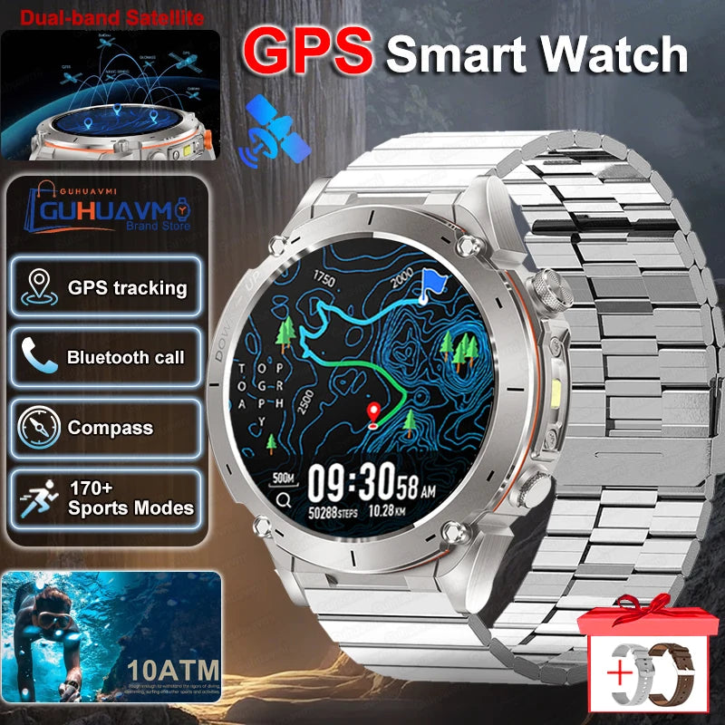 2025 New For Xiaomi IOS Ultra GPS Smart Watch 10ATM Waterproof Built-in Dual-band GNSS Compass Military Sport Men SWIM Bracelet