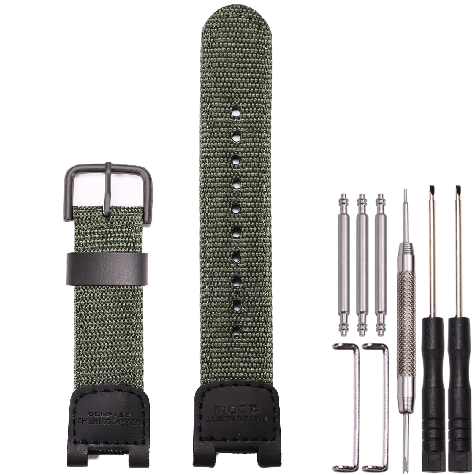 Leather Strap for Casio SGW-100 SGW100 SGW200 GW-3500B/3000B  Nylon Canvas Band Stainless Steel Buckle Watch Accessories