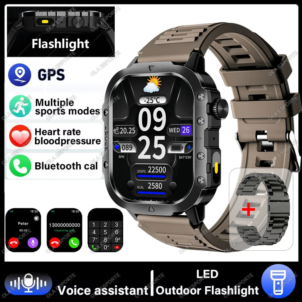2025 Smartwatch Men Bluetooth Call Heart Rate Health Monitor AI Voice Waterproof Sport GPS Tracker Smart Watches For Android IOS