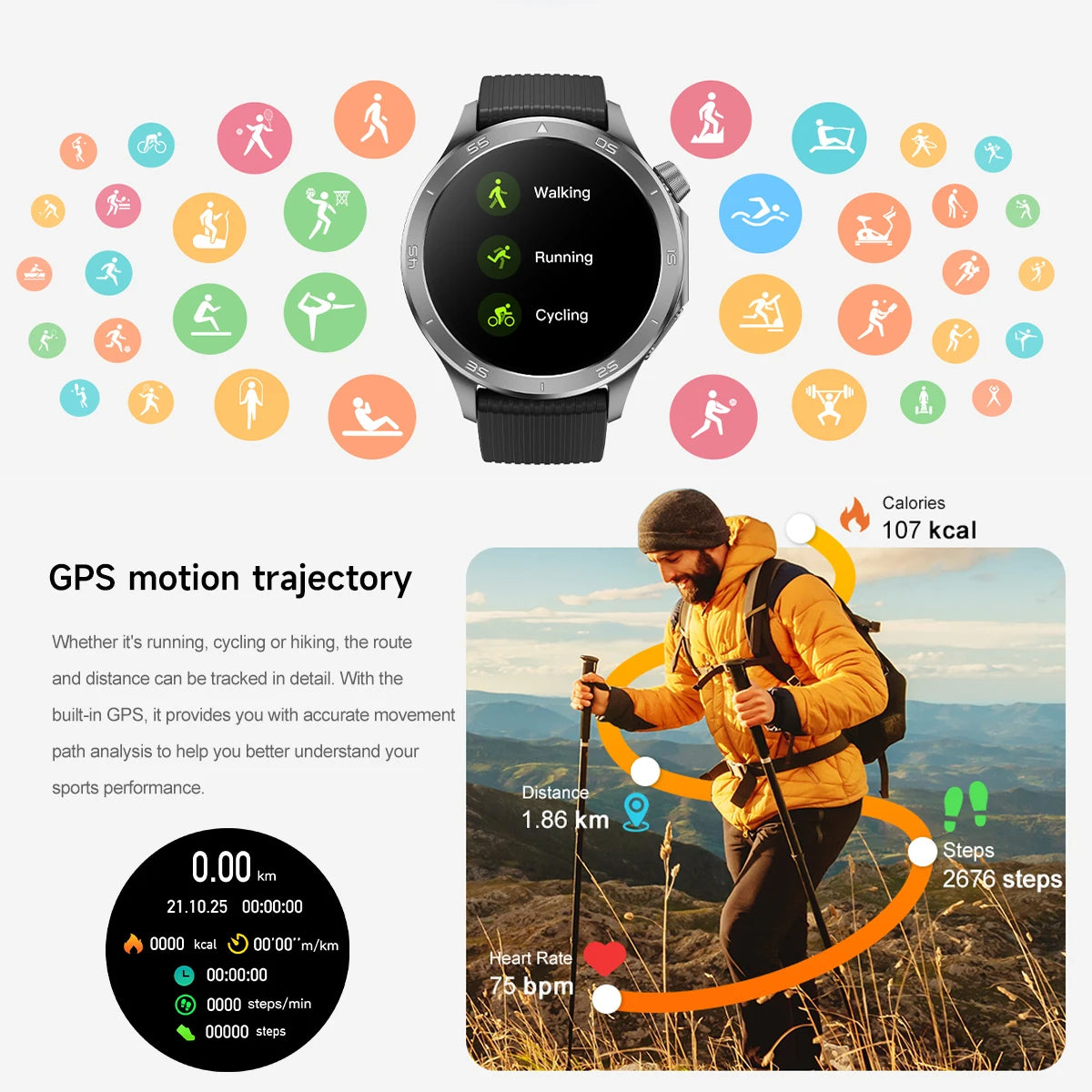 2025New For OPPO Watch X2 Smart Watch Men GPS Track Compass AMOLED Screen Bluetooth Call Heart Rate IP68 Waterproof Smartwatches