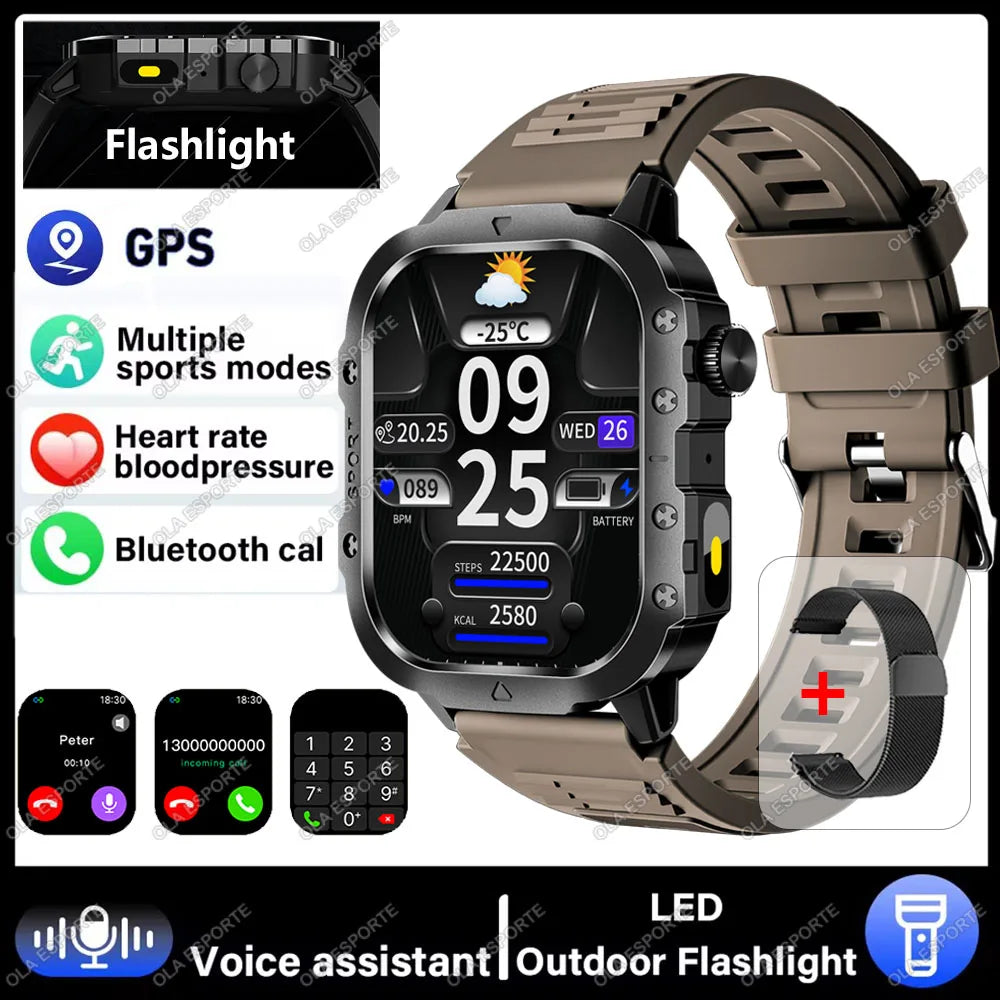 2025 Smartwatch Men Bluetooth Call Heart Rate Health Monitor AI Voice Waterproof Sport GPS Tracker Smart Watches For Android IOS