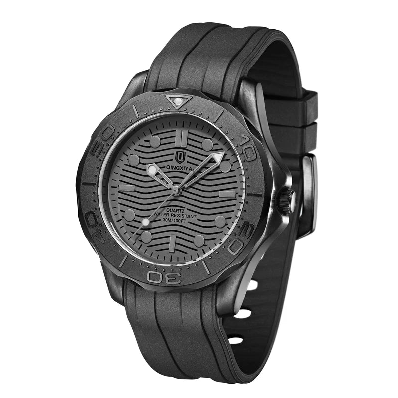 QINGXIYA Mens Watches Top Brand Luxury Watch Men Silicone Military Sports Waterproof Date Quartz Watch For Men Relogio Masculino