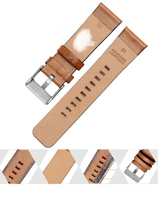 Genuine Leather watch strap For Diesel Dz7406 Dz7408 Dz4476 Dz4343 Cowhide WatchBand wristband bracelet Accessories 22 24mm 26mm