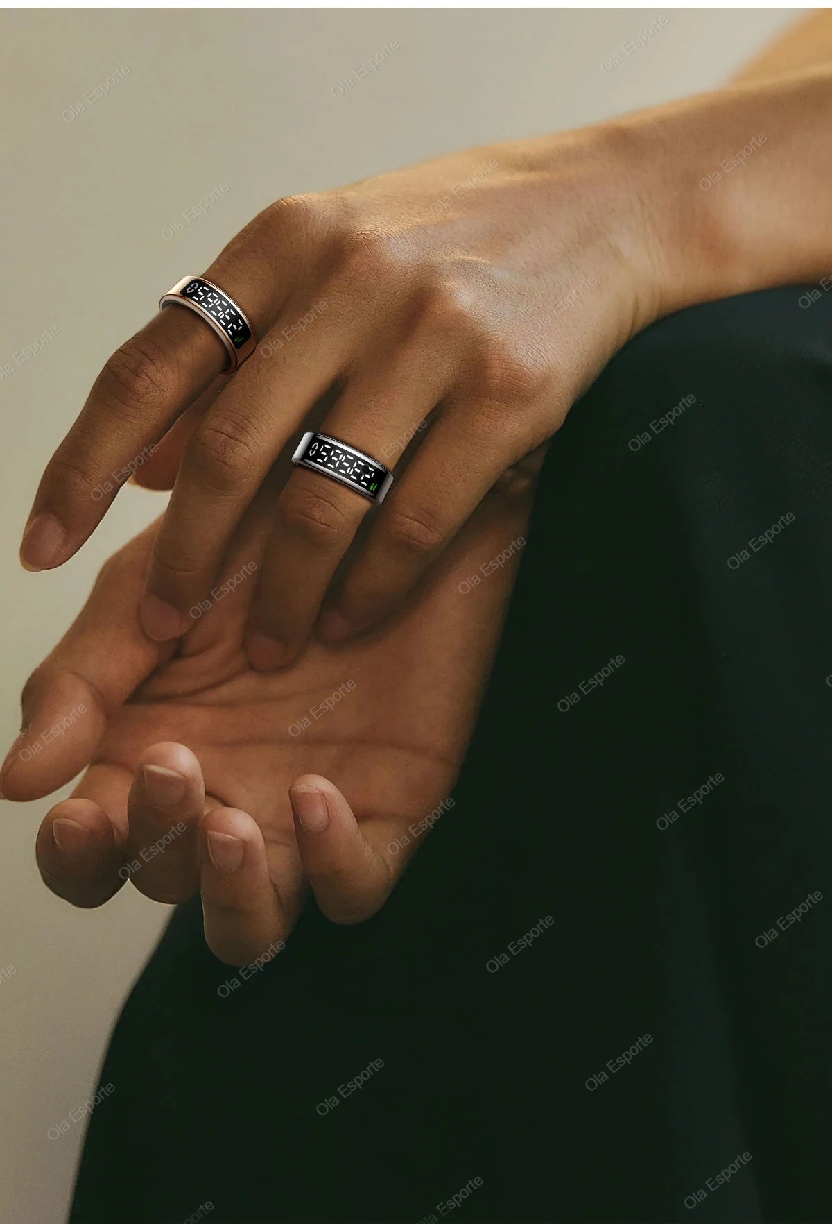 New R12 Wireless Smart Ring Men Women LED Display Screen Heart Rate Blood Oxygen Health Monitor Sport 5ATM Waterproof Smartring