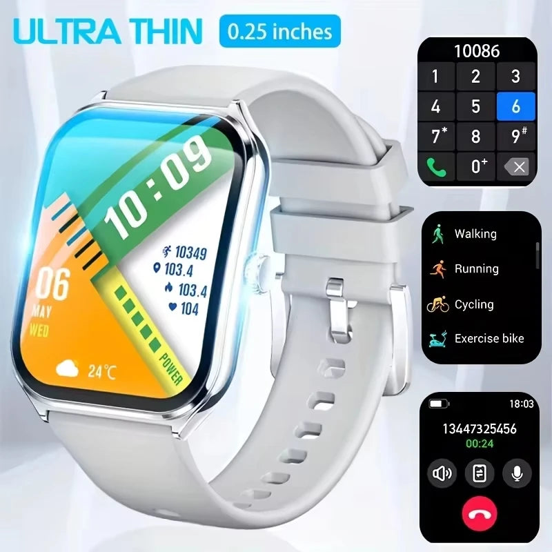 2025 new smart watch, 1.96-inch sports watch, IP67 waterproof, 110+ sports mode, fitness activity tracker, ultra-thin watch.