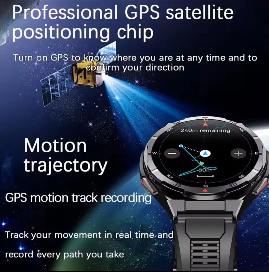 New Dual-band GPS 170+Sport SmartWatch Compass IP69 Professional Waterproof Swim Bluetooth Call Smart Watches For Man Women 2025