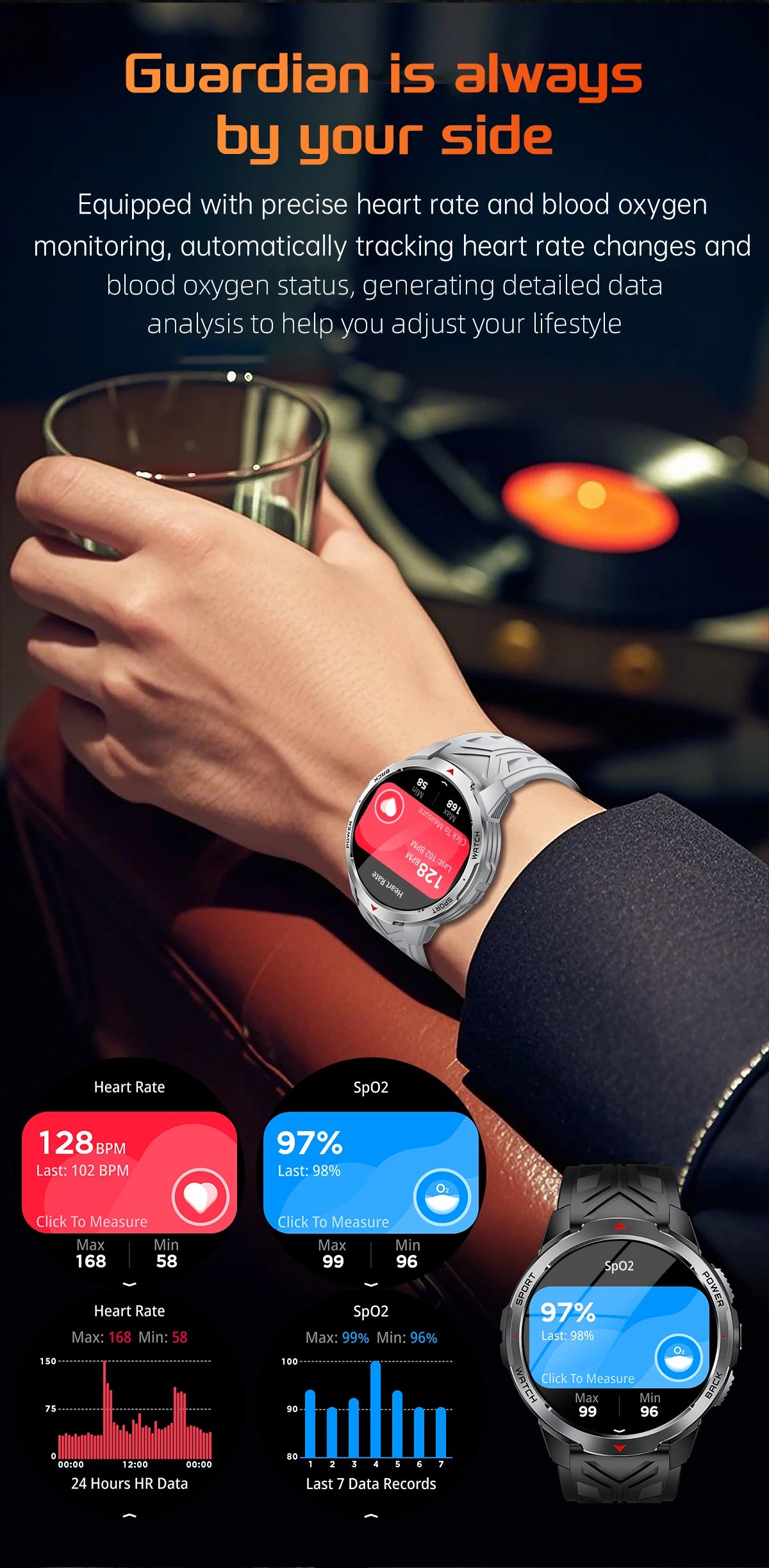 LIGE New Smart Watch Men 1100mah Large Capacity Battery Compass Outdoor 3ATM Waterproof Sports Fitness Bluetooth Call Smartwatch