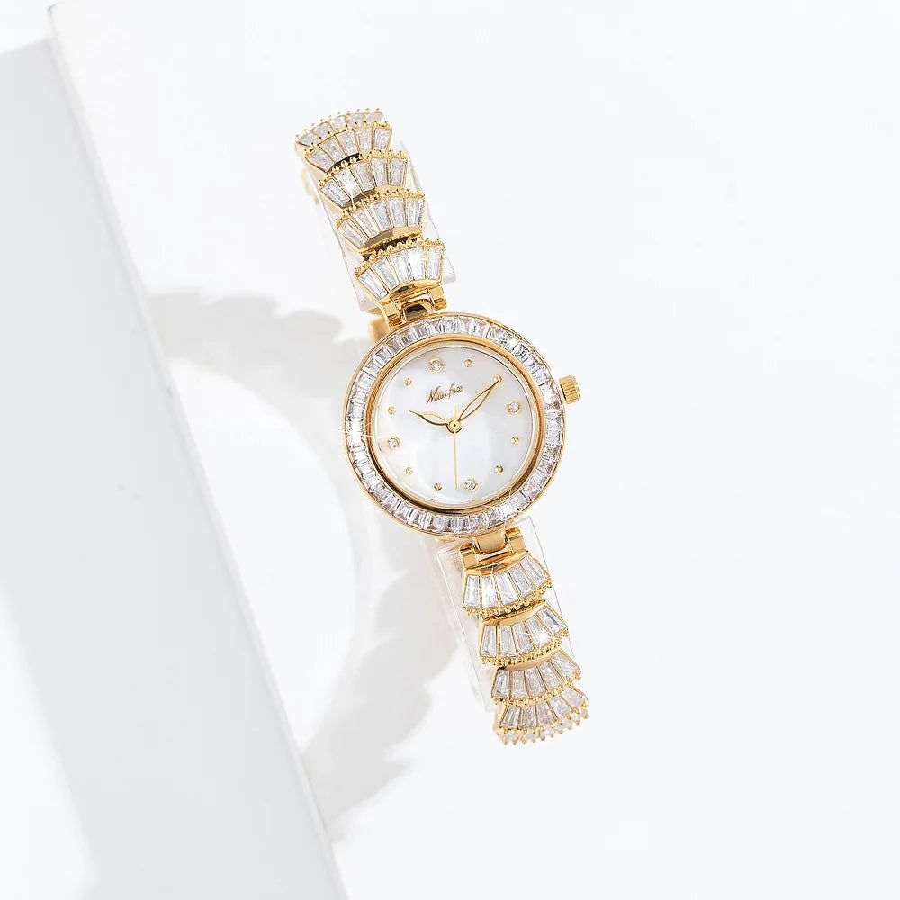 UTHAI Women's Watch French Light Luxury High Quality Diamond Popular  Charm Bracelet Watch Ladies Fashion Quartz Watches Gift