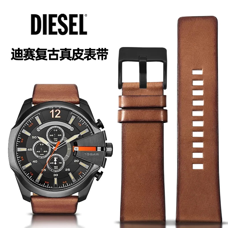 Genuine Leather watch strap For Diesel Dz7406 Dz7408 Dz4476 Dz4343 Cowhide WatchBand wristband bracelet Accessories 22 24mm 26mm