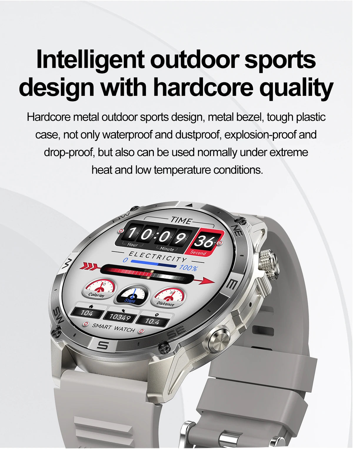 2025New Smart Watch Built-in GPS Positioning AMOLED Screen1.43-inch Heart Rate Blood Oxygen IP68 NFC Barometer Gauge Smartwatch