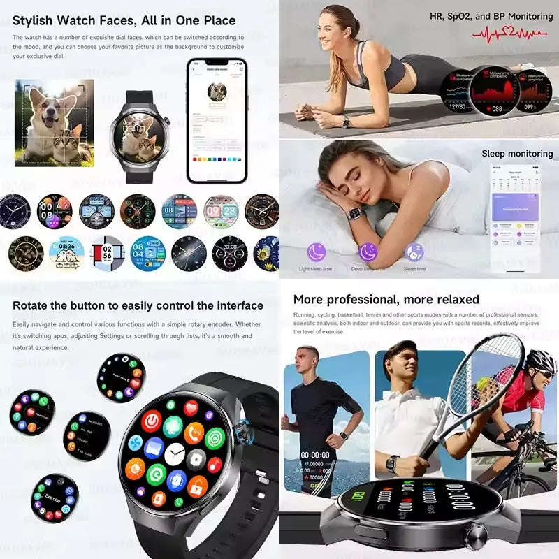 2025 New Watch G5 PlUS Smart Watch Men 1.75" HD AMOLED Screen GPS Track Heart Rate Bluetooth Call Compass SmartWatch