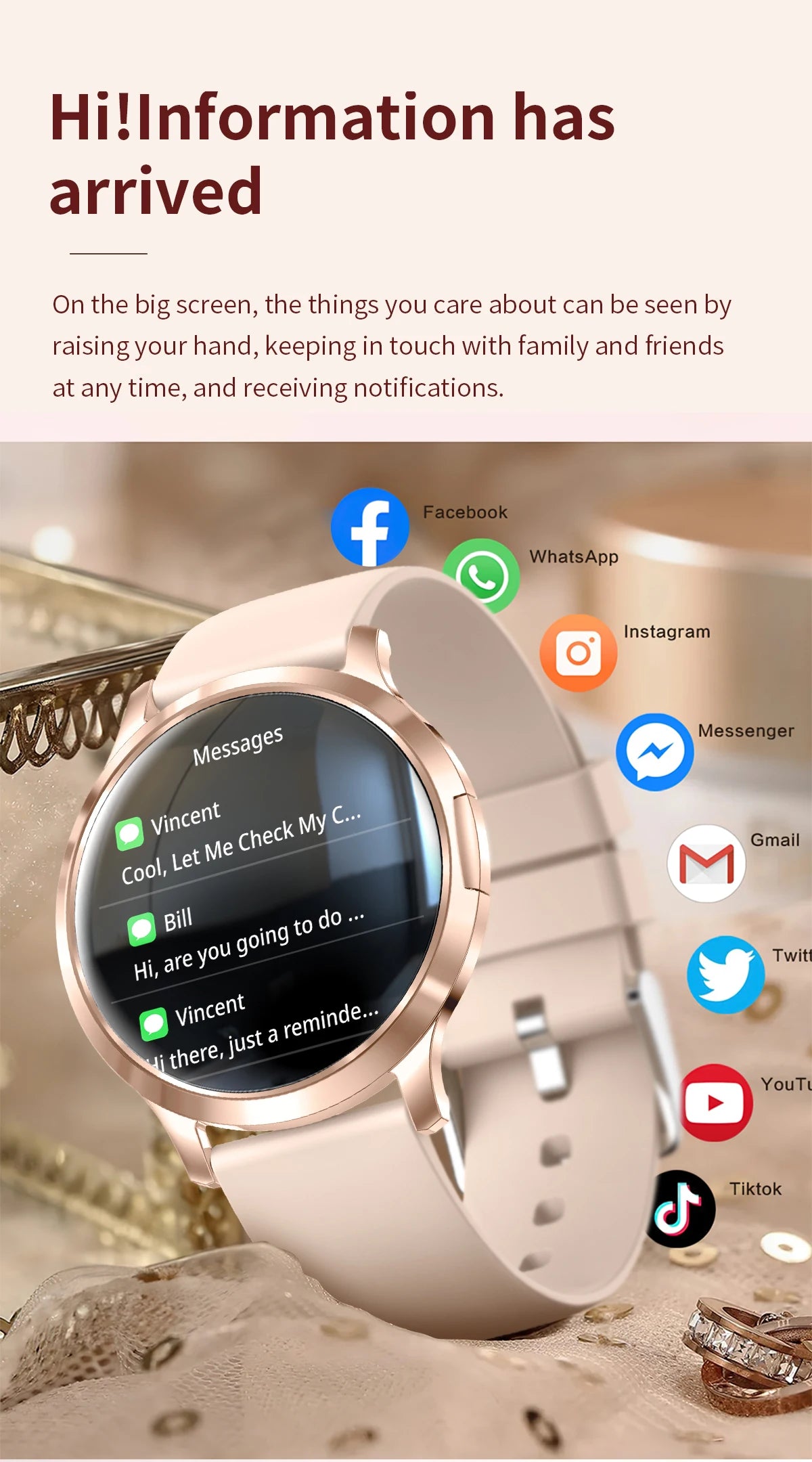 New Smart Watch Women 1.32"Ultra-thin AMOLED HD Screen Sport Fitness Bracelet Custom Watch Face Bluetooth Call Luxury Smartwatch
