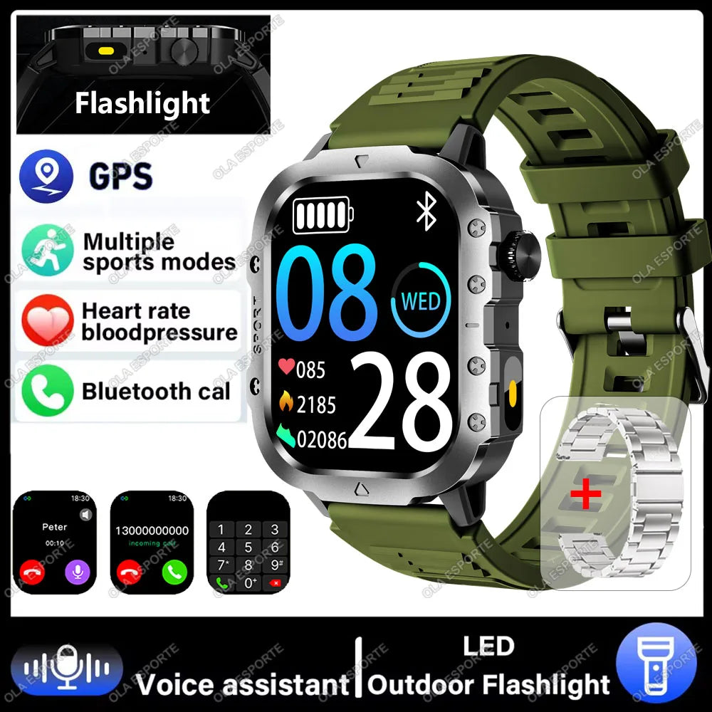 2025 Smartwatch Men Bluetooth Call Heart Rate Health Monitor AI Voice Waterproof Sport GPS Tracker Smart Watches For Android IOS