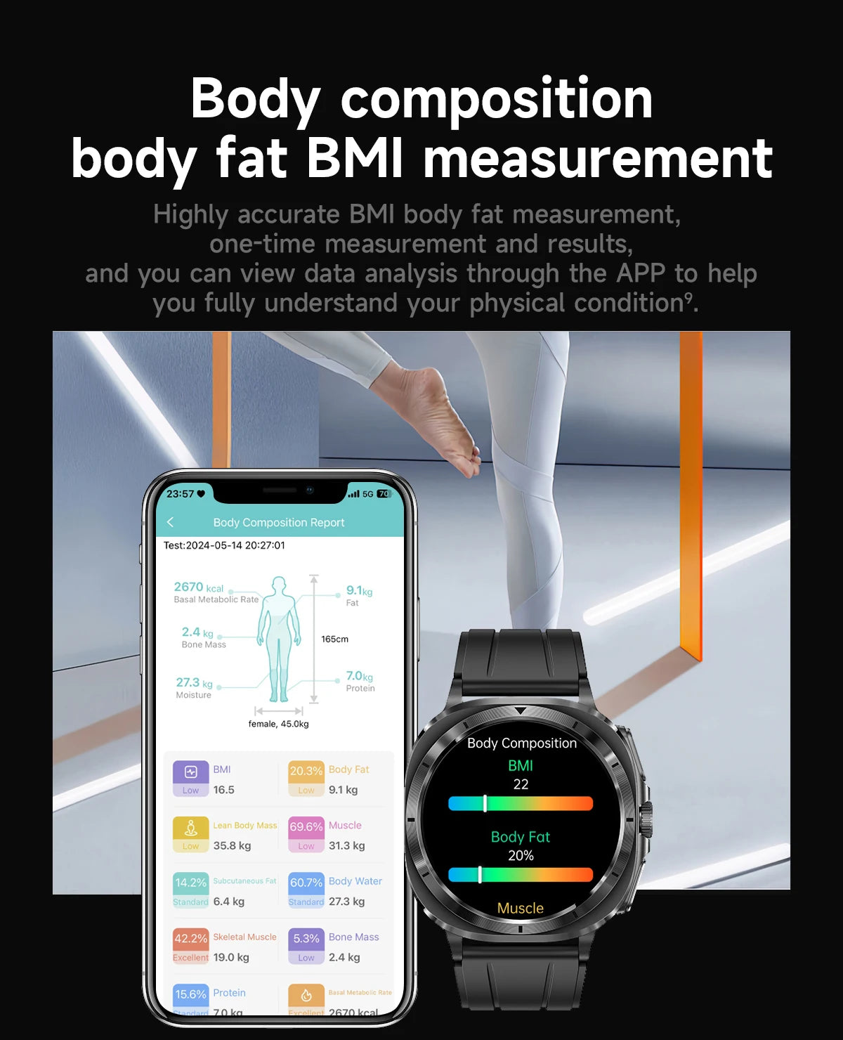 2025 New For XIAOMI Health Watch Uric Acid Blood Pressure Blood oxygen Body Analysis Body Fat SmartWatch ECG+PPG Clock Women Men