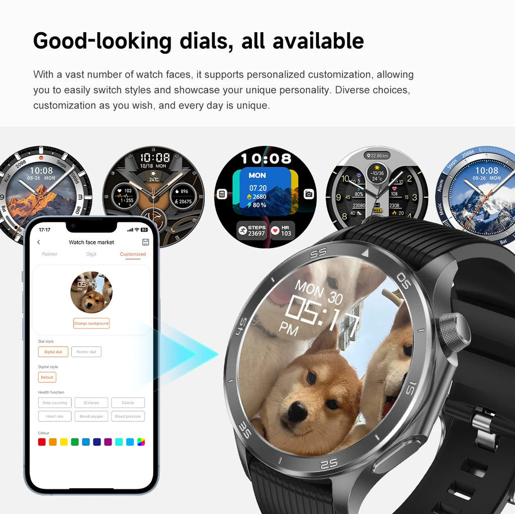 2025New For OPPO Watch X2 Smart Watch Men GPS Track Compass AMOLED Screen Bluetooth Call Heart Rate IP68 Waterproof Smartwatches