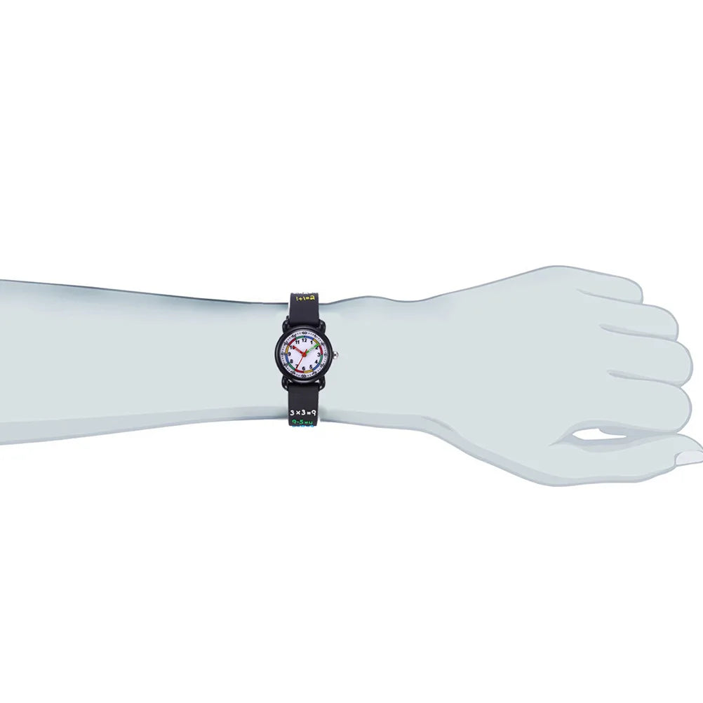 1pc Kids 3D Watch Cartoon Waterproof Wrist Watch Student Quartz Watch Wristband Student Timer 20.5x2.8 cm