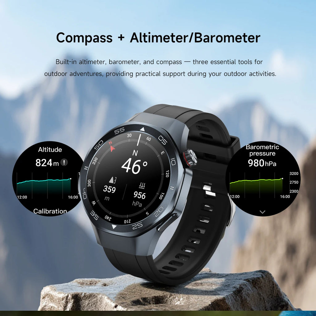 2025 New Watch5 GPS Sports Smart Watch 1.53-inch Sapphire Glass HD Screen Compass Heart Rate Bluetooth Call Smartwatch Men Women