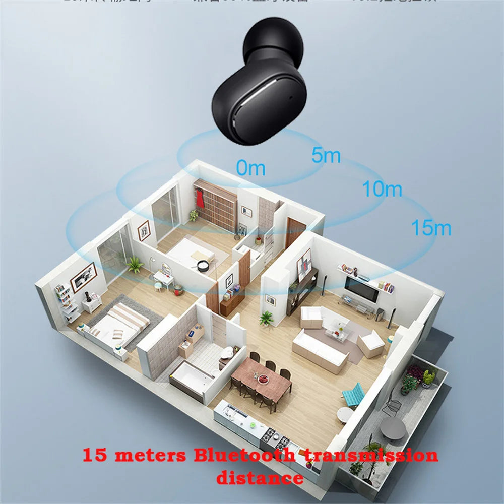 A6S Fone TWS Wireless Bluetooth Headset with Mic Earbuds for Xiaomi Noice Cancelling Earphone Bluetooth Headphones