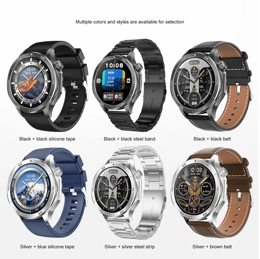 2025New For OPPO Watch X2 Smart Watch Men GPS Track Compass AMOLED Screen Bluetooth Call Heart Rate IP68 Waterproof Smartwatches