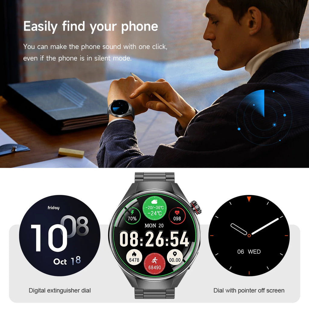 2025 New Watch G5 PlUS Smart Watch Men 1.75" HD AMOLED Screen GPS Track Heart Rate Bluetooth Call Compass SmartWatch