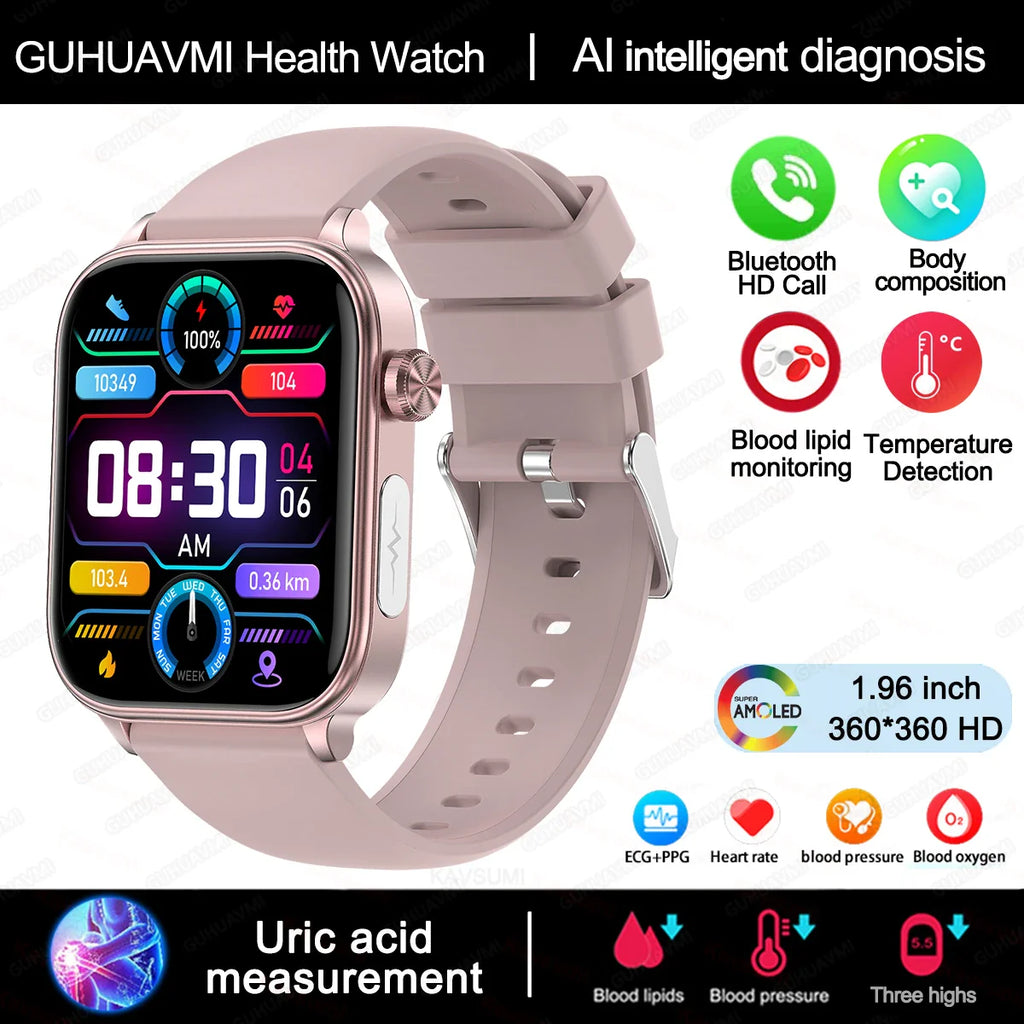 NNEOBA ECG+PPG Smart Watch Pink
