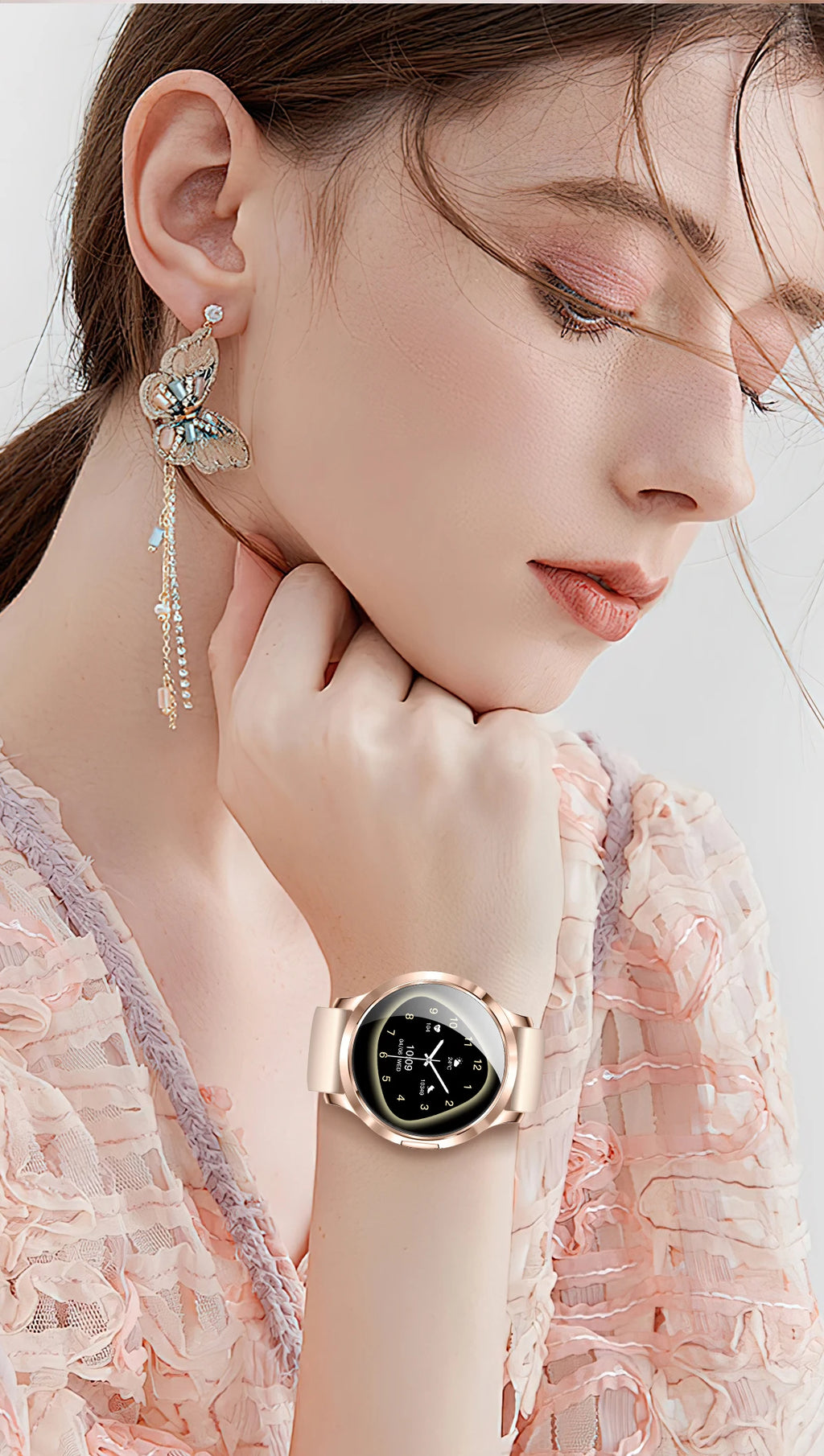 New Smart Watch Women 1.32"Ultra-thin AMOLED HD Screen Sport Fitness Bracelet Custom Watch Face Bluetooth Call Luxury Smartwatch