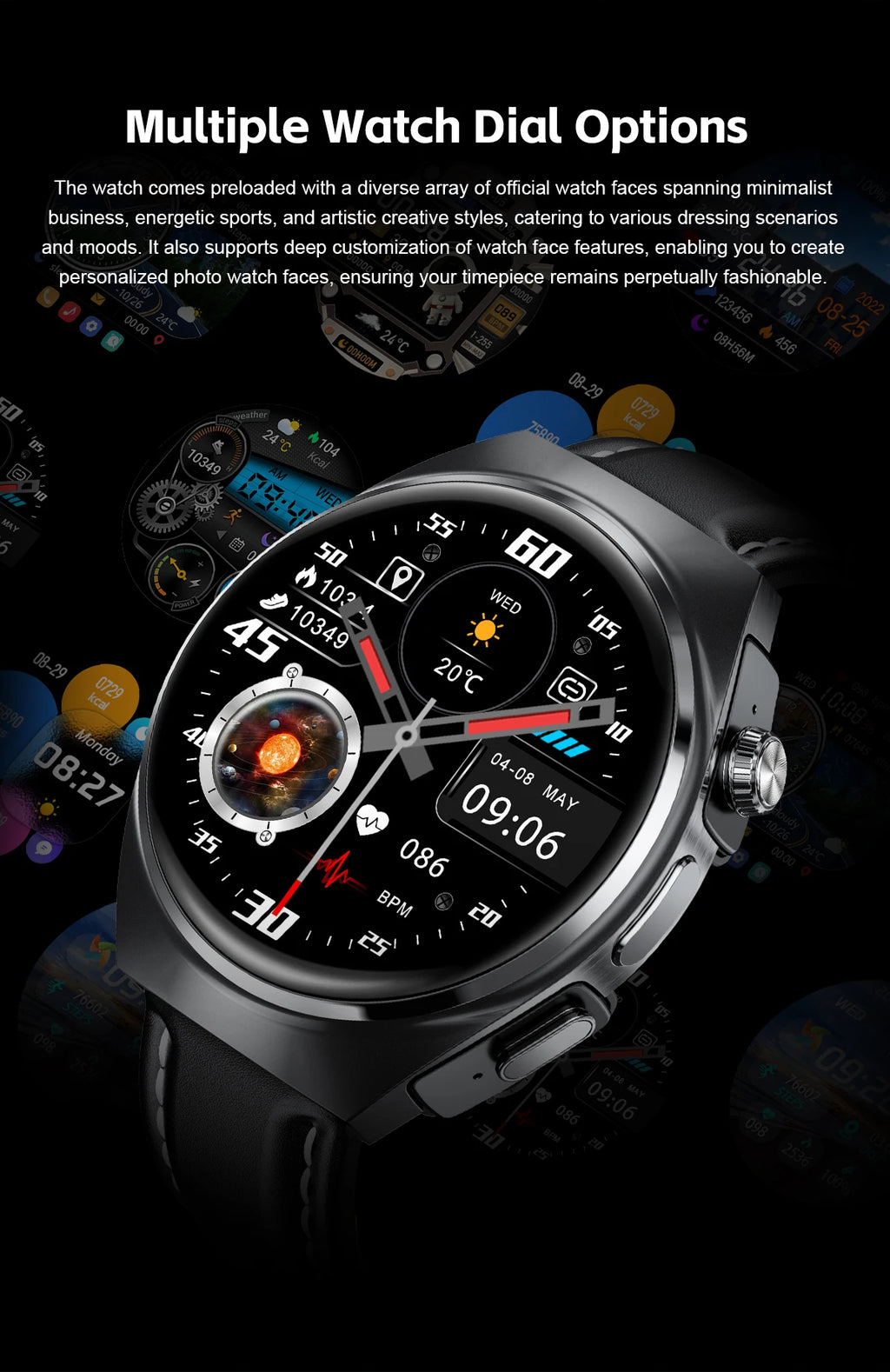 2025 New Original Smart Watch 2 in 1 Earbuds Watches 360*360 AMOLED Call Health Monitor Sport Tracker NFC Waterproof Smartwatchs