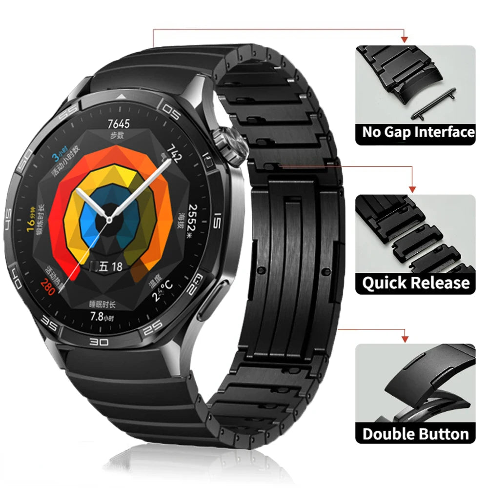Quick release Strap for Huawei Watch GT5 46mm Original Metal Stainless Steel Wristband for 22mm Huawei Watch GT5 GT4 46mm Band