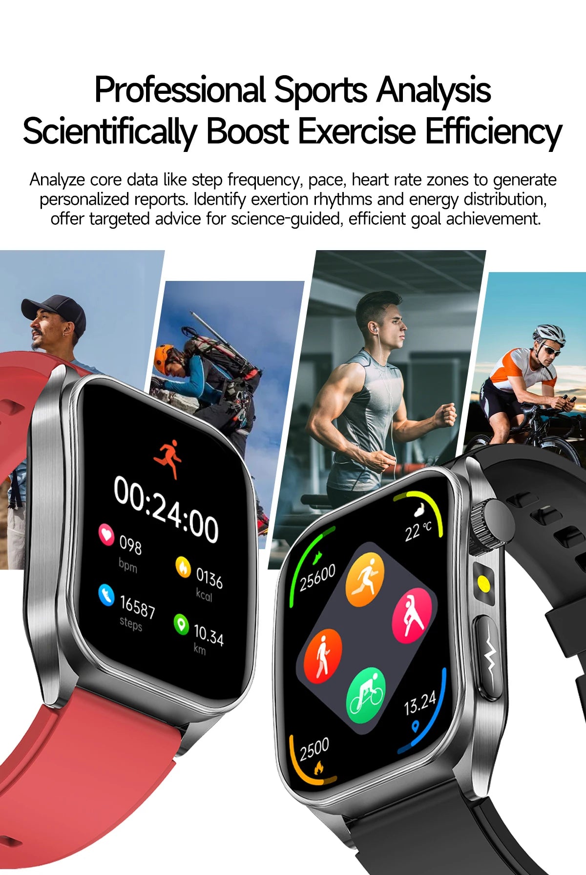 2025 New Laser therapy+ECG+HRV High-end Health Watch Men Body analysis Blood pressure lipids Uric acid Health Tracker Smartwatch