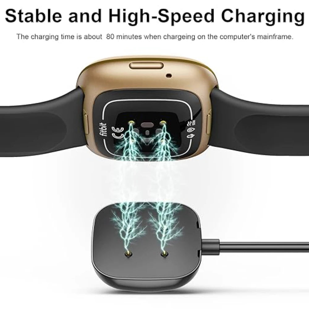 For Fitbit Sense/Sense 2/Versa 4/Versa 3 Charger USB Charger Smart watch Charging  Cable Replacement Charger 3.3ft