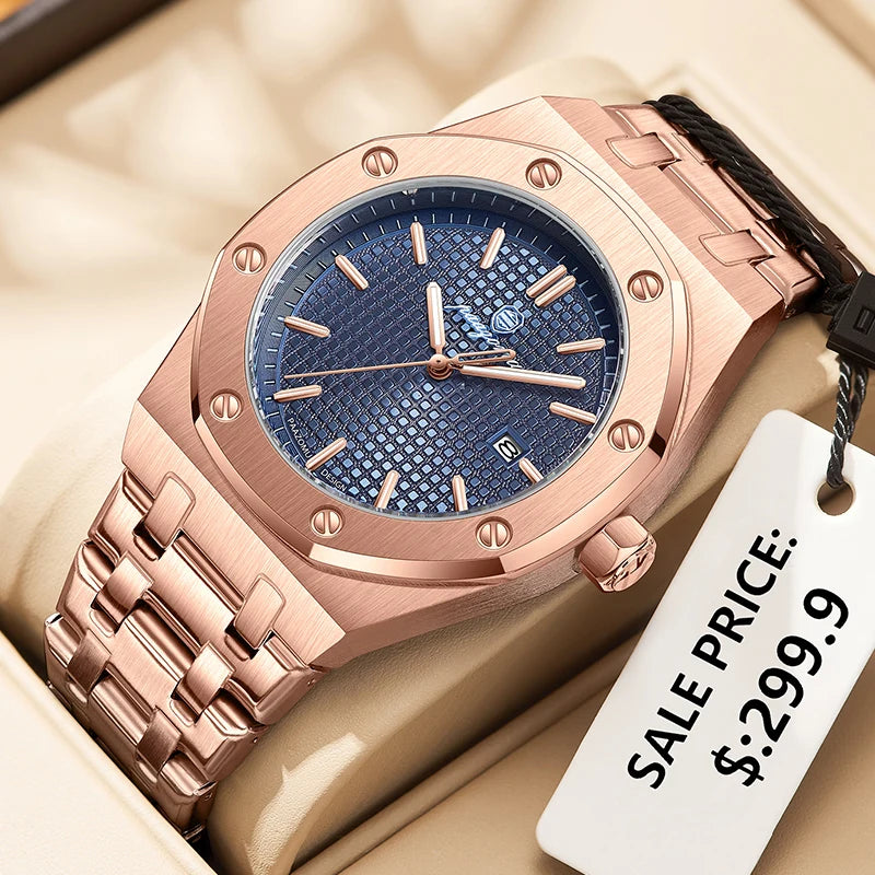 PAAZOMU Top Luxury Man Watch Waterproof Luminous Date Men Watch Stainless Steel Male Clock Sport Fashion Men's Quartz Watches