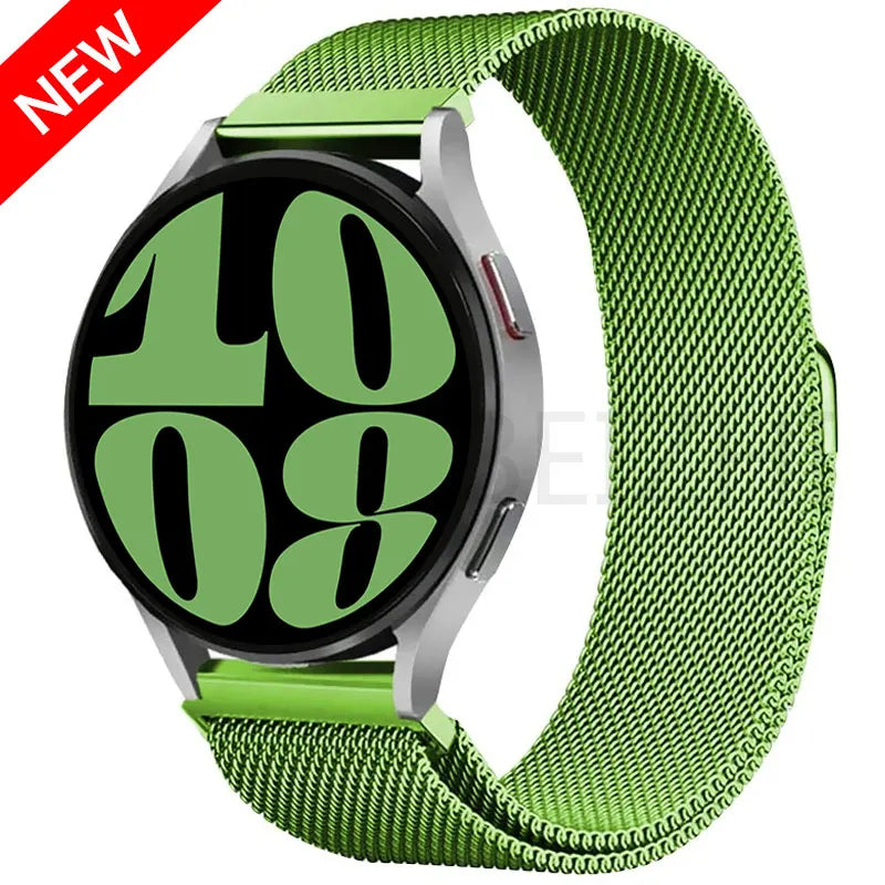 20 22mm Milanese Loop For Samsung watch 3 4 5 6/Active 2/S3 WatchBand For Garmin Forerunner 55 158 245 645 965 265 745 SQ2 MUSIC