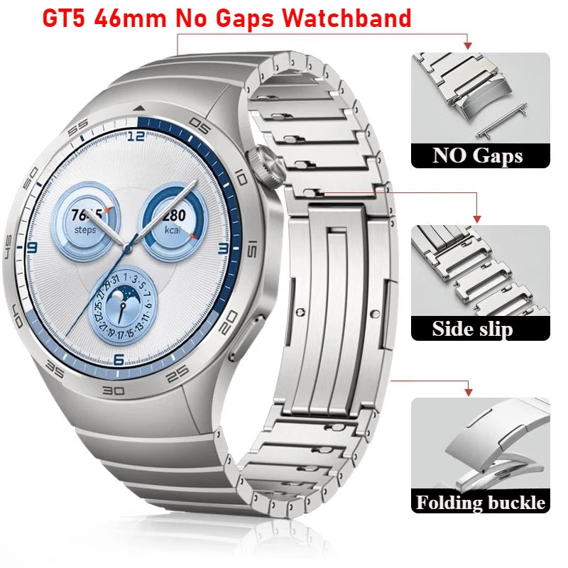 Quick release Strap for Huawei Watch GT5 46mm Original Metal Stainless Steel Wristband for 22mm Huawei Watch GT5 GT4 46mm Band